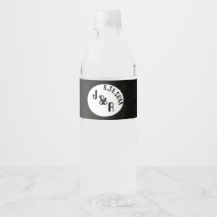 Schwarz-Weiß-Frühling Mineralwasser Flasche Wrappe