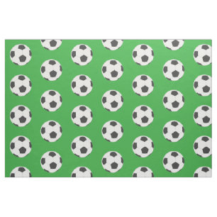 Schwarz-Weiß-Fußball-Balls auf Grün Stoff