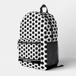Schwarz-Weiß-Fußball Bedruckter Rucksack