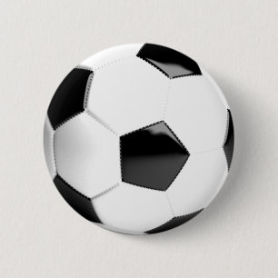 Schwarz-Weiß-Fußball Button