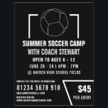 Schwarz-Weiß-Fußball, Fußball-Werbung Flyer<br><div class="desc">Schwarz-Weiß-Fußball,  Fußball-Camp-Flyer beim Visitenkarten-Store.</div>