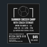 Schwarz-Weiß-Fußball, Fußball-Werbung Flyer<br><div class="desc">Schwarz-Weiß-Fußball,  Fußball-Camp-Flyer beim Visitenkarten-Store.</div>