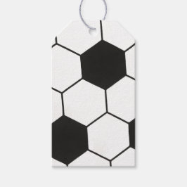 Schwarz-Weiß-Fußball-Muster geometrisch Geschenkanhänger