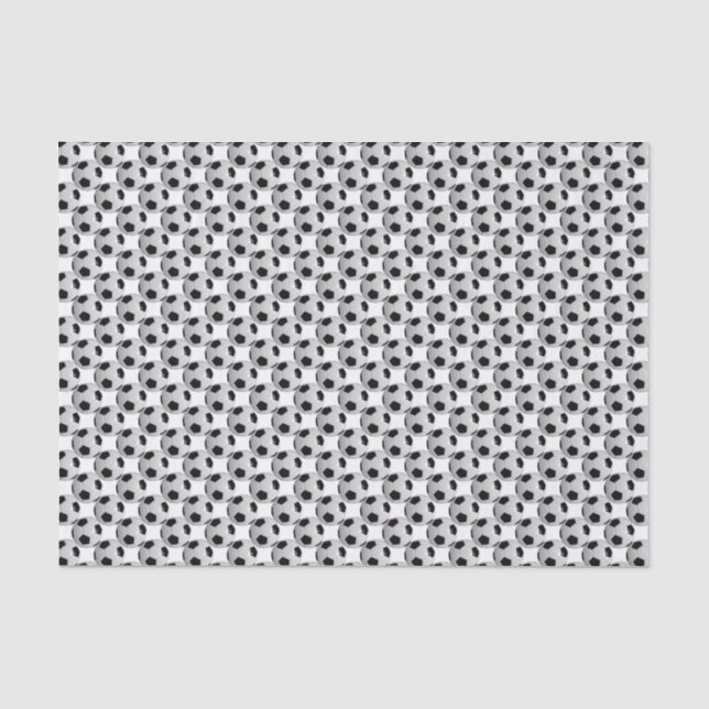 Schwarz-Weiß-Fußball Seidenpapier (Vorderseite)