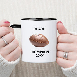 Schwarz-Weiß-Fußball-Trainer Tasse