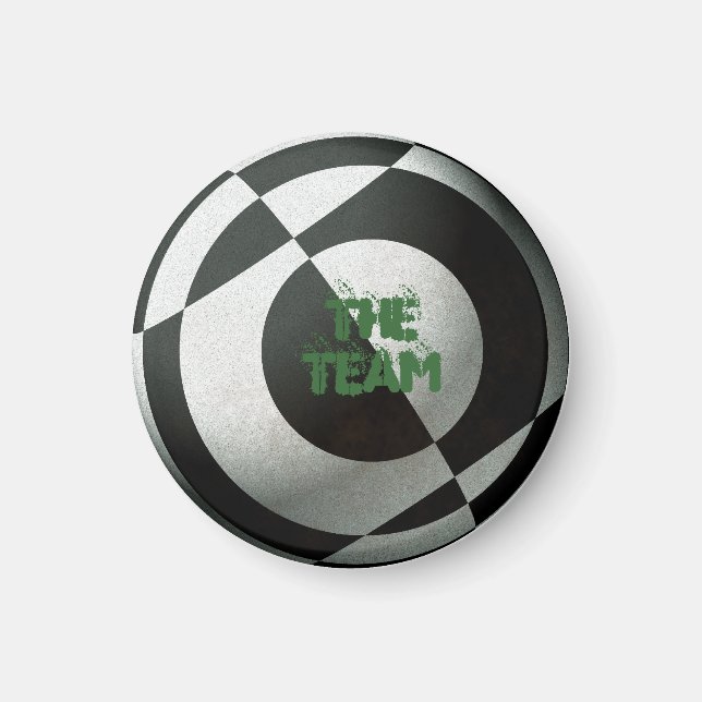 Schwarz-Weiß-Fußbälle Magnet (Vorne)