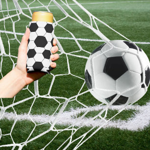 Schwarz-Weiß-Fußballmuster Selters Dosenkühler