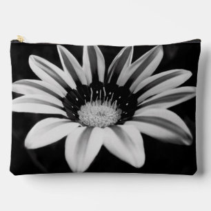 Schwarz-Weiß-Gazania-Blumenfotografie Zubehörtasche