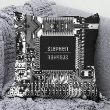 Schwarz-weiß gedruckte Leiterplatte Geek Elektroni