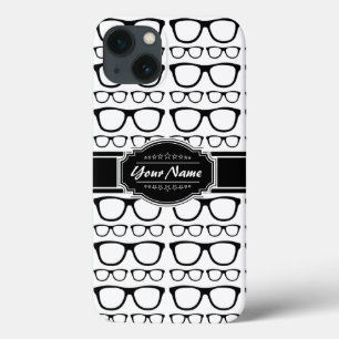 Schwarz-Weiß-Geek-Nerd-Brille Personalisiert title_seo2