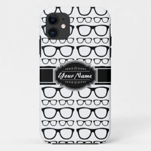 Schwarz-Weiß-Geek-Nerd-Brille Personalisiert title_seo2