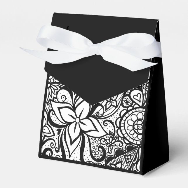 Schwarz-Weiß-Gefälligkeitsboxen Geschenkschachtel (Vorderseite)