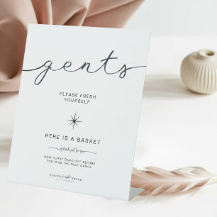 Schwarz-Weiß-Gents-Badetuch Sockelschild