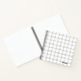 Schwarz-weiß Geometric Bullet Journal Sketchbook Notizbuch