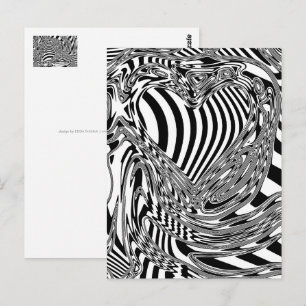 Schwarz-Weiß-Geometrie 12 Postkarte
