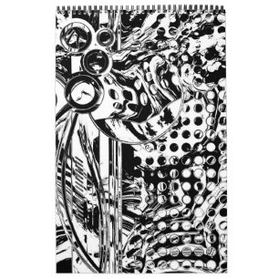 Schwarz-Weiß-Geometrie 20 Kalender