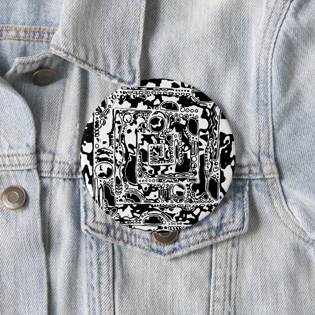 Schwarz-Weiß-Geometrie 25 Button (Beispiel)
