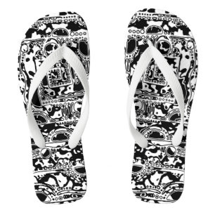 Schwarz-Weiß-Geometrie 25 Flip Flops