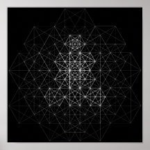Schwarz-weiß-Geometrie-Abstraktes-Muster-Plakat