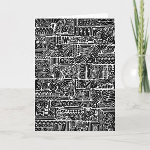 Schwarz-Weiß-Geometrie Art 2 Karte