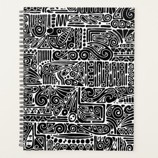Schwarz-Weiß-Geometrie Art 2 Planer (Vorderseite)