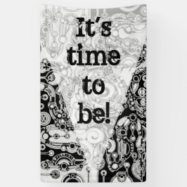 Schwarz-Weiß-Geometrie Art 3 Banner