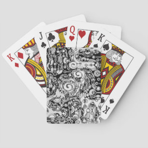 Schwarz-Weiß-Geometrie Art 3 Spielkarten