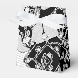Schwarz-Weiß-Geometrie Art 4 Geschenkschachtel