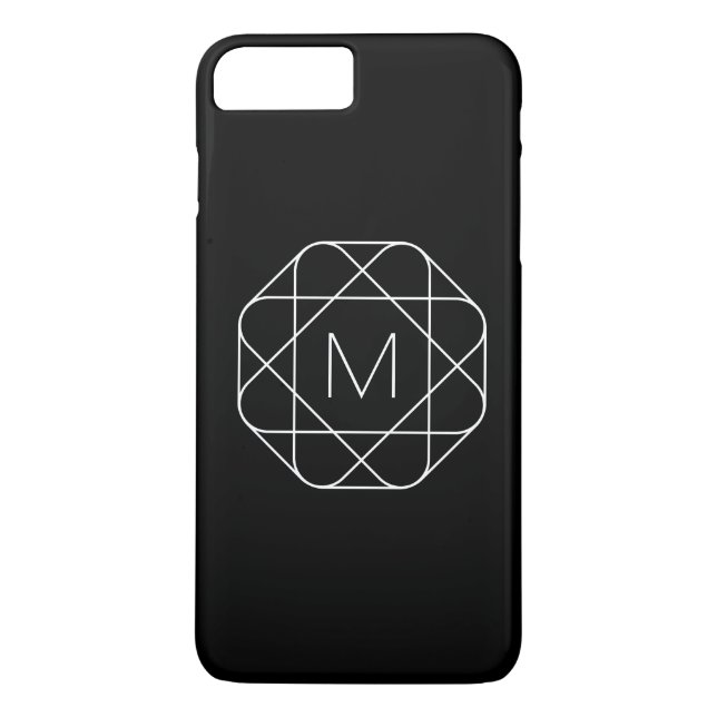 Schwarz-Weiß-Geometrie Case-Mate iPhone Hülle (Rückseite)