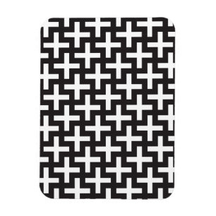 Schwarz-Weiß-Geometrie Magnet