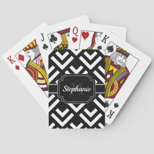 Schwarz-Weiß-Geometrie Spielkarten