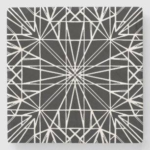 Schwarz-Weiß-Geometrie Steinuntersetzer