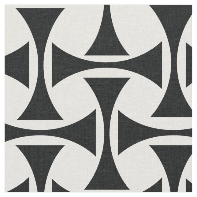 Schwarz-Weiß-Geometrie Stoff (Nahaufnahme)