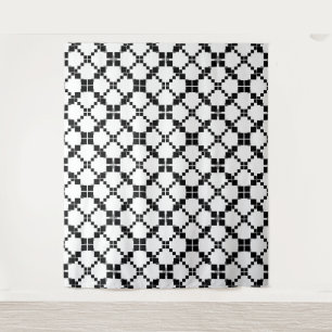 Schwarz-Weiß, geometrisch , einfach , modern Wandteppich