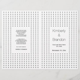 Schwarz, weiß, geometrisch gefaltetes Hochzeitspro