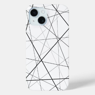 Schwarz-weiß geometrisches Muster Case-Mate iPhone Hülle
