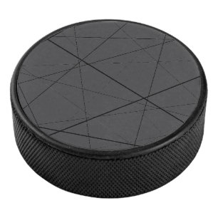 Schwarz-weiß geometrisches Muster Eishockey Puck
