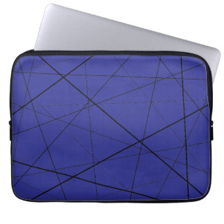 Schwarz-weiß geometrisches Muster Laptopschutzhülle
