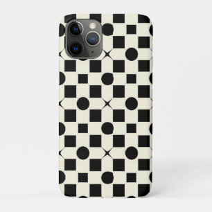 Schwarz-Weiß-Geometrisches Muster mit Kreisen Case-Mate iPhone Hülle
