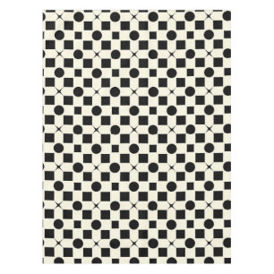 Schwarz-weiß geometrisches Muster mit Kreisen Tischdecke