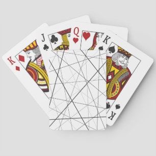 Schwarz-weiß geometrisches Muster Spielkarten