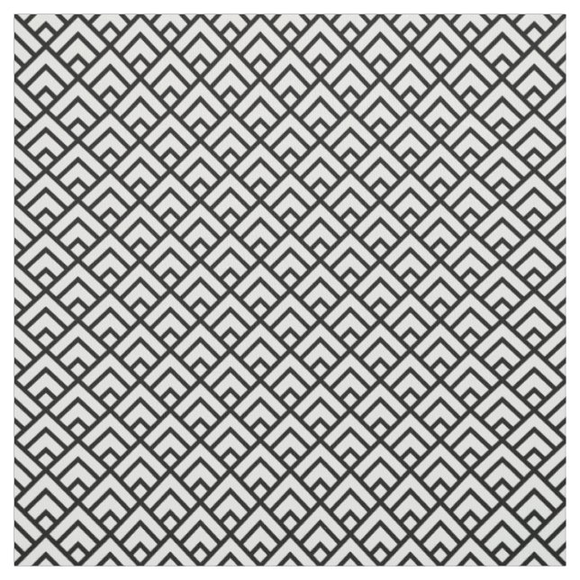 Schwarz-Weiß-Geometrisches Muster Stoff (Muster)