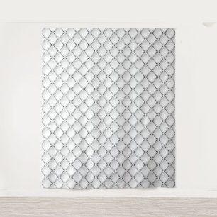 Schwarz-Weiß-geometrisches Muster. Wandteppich