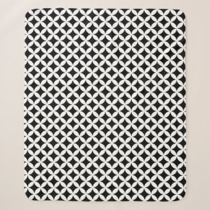 Schwarz-Weiß-Geometrisches Shippo-Muster Sherpadecke