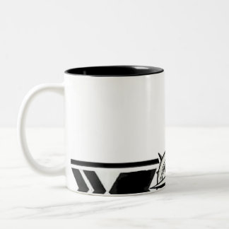 Schwarz-weiß geometrisches Stammesmuster Klassisch Zweifarbige Tasse