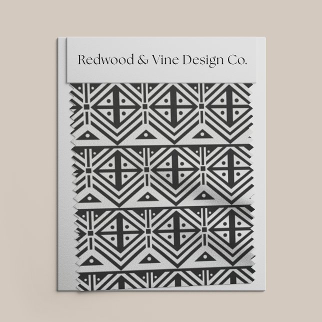 Schwarz-Weiß-Geometrisches Tribal-Muster Stoff (Von Creator hochgeladen)