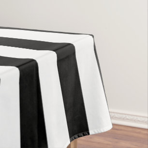 Schwarz-weiß gestreift kräftig tischdecke