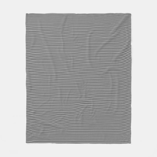Schwarz-weiß gestreifte moderne, elegante Vorlage Fleecedecke (Vorderseite)