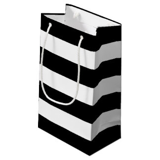 Schwarz-weiß gestreifte moderne Hochzeitsfeier Kleine Geschenktüte