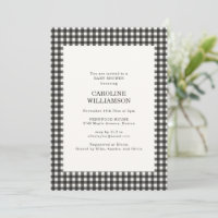 Schwarz Weiß Gingham Karo Kariert Winter Baby Show